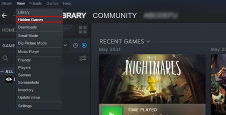 How To View Hidden Games On Steam   Hidden Games Tab 1 450x230 