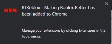 BTRoblox extension has been addede